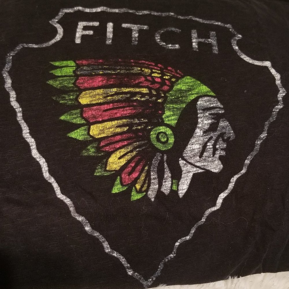 Abercrombie & Fitch Native American Blk Short sleeve Sz Small